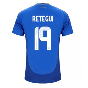 Fotbalové Dres Itálie Mateo Retegui #19 Domácí Oblečení ME 2024 Krátký Rukáv
